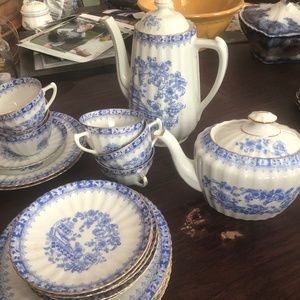 Rare Antique Bavarian China Blau Set